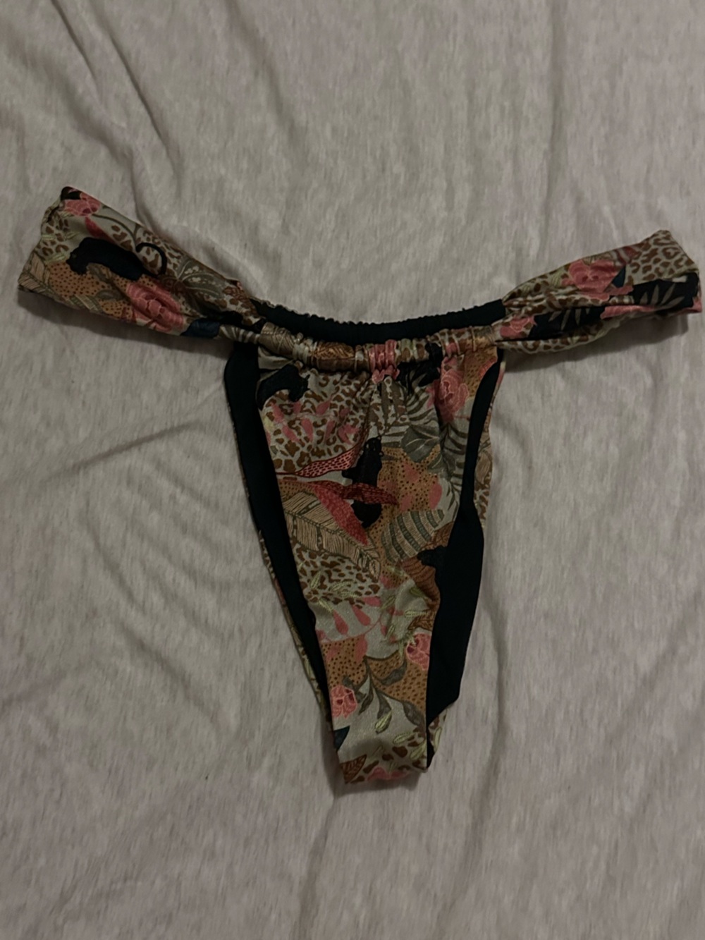 Sommer Swim jaguar printed high-rise Brazilian cheeky bikini bottoms